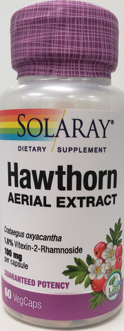 Solaray Hawthorne Aerial Extract 100 mg  60 VegeCaps