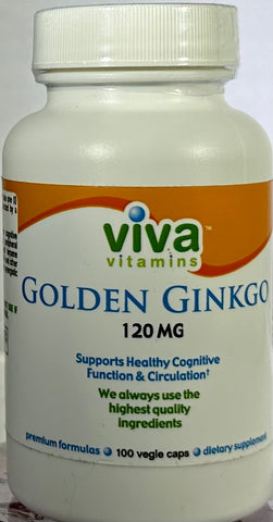 Viva Golden Ginkgo 120 mg  100 Vegie Capsules