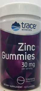 Trace Minerals Zinc Gummies 30mg Elderberry