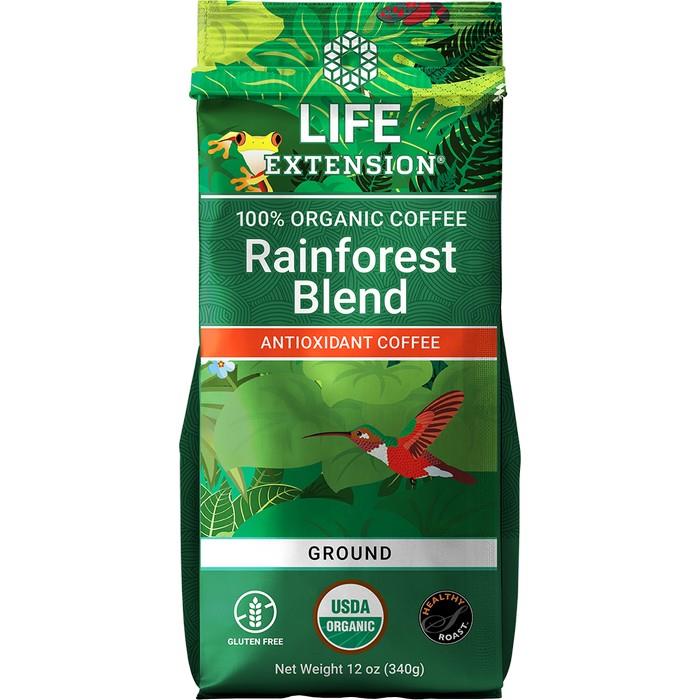 Life Extension Rainforest Blend Ground Coffee  12 oz