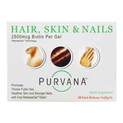 Purvana Hair, Skin, & Nails 30 Softgels