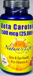 Nature's Life Beta Carotene 25,000 IU (7500 mcg)