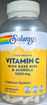 Solaray Vitamin C w/ Rose Hips & Acerola 1000mg 250 VegCaps