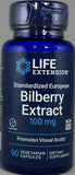 Life Extension  Bilberry Extract (Standardized European) 100 mg 90 vegetarian capsules