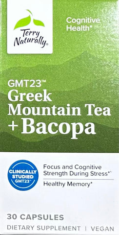 Terry Naturally Greek Mountain Tea  + Bacopa 30 Capsules