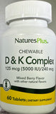 NaturesPlus D & K Complex 60 Tablets