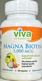 Viva Magna Biotin 5000mcg  60 capsules