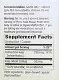 Nature's Way Kelp Whole Thallus 600 mg  180 Vegan Capsules