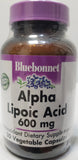 Bluebonnet Alpha Lipoic Acid 600 mg  30 Vegetable Capsules