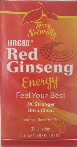 Terry Naturally Red Ginseng Energy  30 Capsules