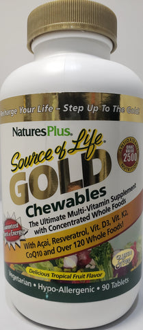 NaturesPlus Source of Life Gold Chewables  90 Tablets