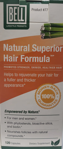 Bell Natural Superior Hair Formula 120 Capsules