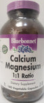 Bluebonnet Calcium Magnesium 1:1 Ratio 180 Vegetable Capsules