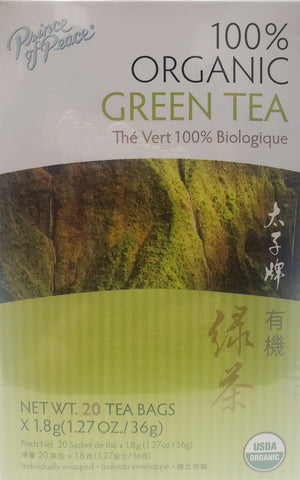 Prince of Peace 100% Organic Green Tea  20 bags
