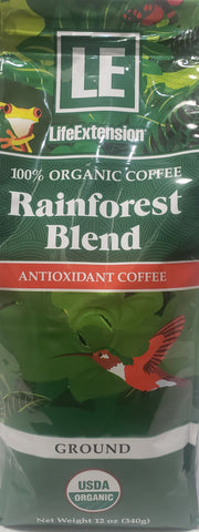 Life Extension Rainforest Blend Ground Coffee  12 oz