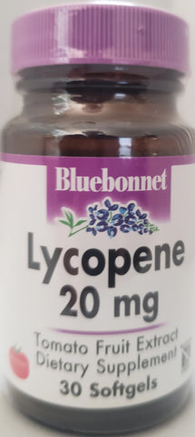 Bluebonnet Lycopene 20 mg  30 Vegetarian Softgels