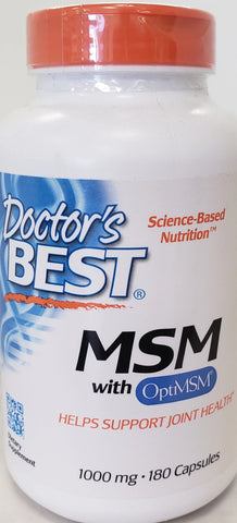 Doctor's Best MSM with OptiMSM 1000 mg  180 Capsules