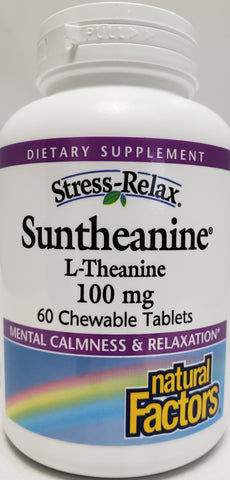 Stress-Relax® Suntheanine® L-Theanine 100 mg  60 Chewable Tablets