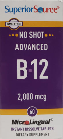 Superior Source B-12 Advanced 2,000 mcg 60 MicroLingual tablets
