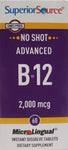 Superior Source B-12 Methylcobalamin 1,000 mcg 60 MicroLingual tablets