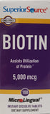 Superior Source Biotin MicroLingual Tablets
