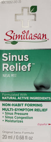 Similasan Sinus Relief Nasal Mist  20 ml