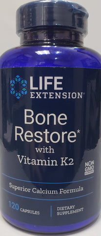 Life Extension Bone Restore with Vitamin K2  120 Capsules