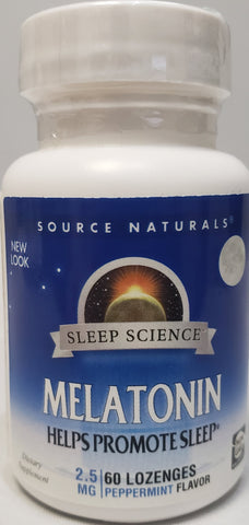 Source Naturals Melatonin 2.5 mg  Peppermint  60 Lozenges