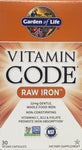Vitamin Code RAW IRON 30 Vegan Capsules