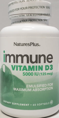NaturesPlus Immune Vitamin D3 5000 IU (125 mcg)