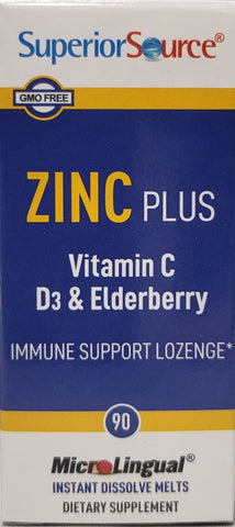 Superior Source Zinc Plus Immune Support 90 MicroLingual tablets