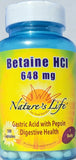 Nature's Life Betaine HCI 648 Mg 100 capsules