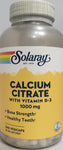 Solaray Calcium Citrate With vitamin D3 1000 mg