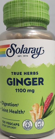 Solaray Ginger Root 1100mg 100 VegCaps