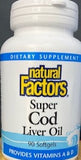 Natural Factors Super Cod Liver Oil  90 Softgels