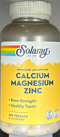 Solaray Calcium Magnesium Zinc 250 Vegcaps