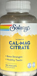 Solaray Cal-Mag Citrate 1:1 Ratio  180 VegCaps