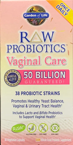Garden of Life Raw Probiotics Vaginal Care  30 Vegetable Capsules