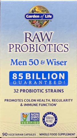 Garden of Life Raw Probiotics Men 50 & Wiser  90 Vegetarian Capsules