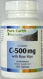 Pure Earth Nutrients  Vitamin C-500 mg with Rose Hips