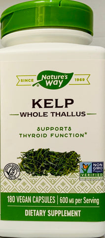 Nature's Way Kelp 600 mg  180 Vegan Capsules