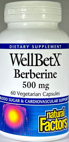 WellBetX® Berberine 500 mg  60 Vegetarian Capsules