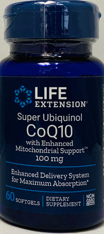 Life Extension Super Ubiquinol CoQ10 with Enhanced Mitochondrial Support™ 100 mg  60 softgels