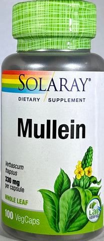 Solaray True Herbs Mullein 330 mg  100 VegCaps
