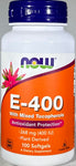 NOW Foods Vitamin E-400 with Mixed Tocopherols Softgels