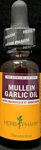 Herb Pharm Mullein Garlic Oil  1 fl oz