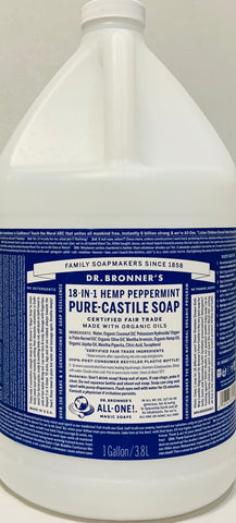 Dr. Bronner's Organic Castile Liquid Soap Peppermint 1 gallon
