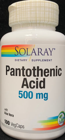 Solaray Pantothenic Acid 500 mg  100 VegCaps