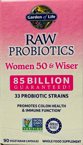 Garden of Life Raw Probiotics Women 50 & Wiser  90 Vegetarian Capsules