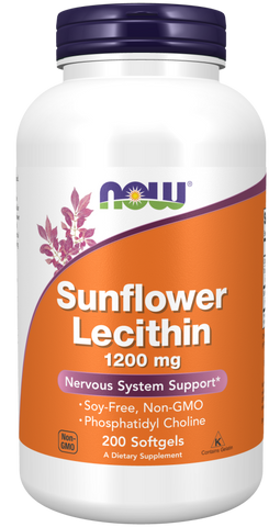 Now Lecithin (Sunflower) 1200mg 200 softgels